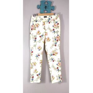 Talbots Slim Ankle Floral stretch jeans Women's size 8 floralcore cottagecore